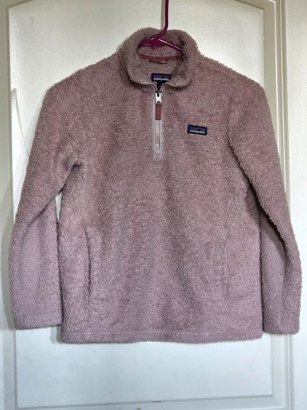 Patagonia Plush Half-Zip Fleece Pullover - Dusty Pink